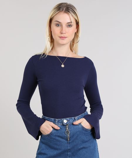 Blusa-Feminina-Basica-Canelada-Decote-Arredondado-Manga-Longa-Azul-Marinho-9528784-Azul_Marinho_1 Blusa-Feminina-Basica-Canelada-Decote-Arredondado-Manga-Longa-Azul-Marinho-9528784-Azul_Marinho_1