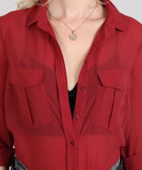 Camisa-Feminina-Com-Transparencia-Com-Bolsos-Vinho-9440550-Vinho_4