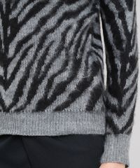 Sueter-Feminino-em-Trico-Estampado-Animal-Print-Decote-Redondo-Cinza-9431370-Cinza_4