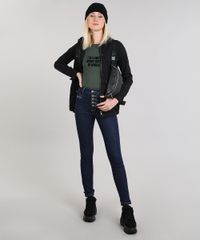 Blusa-Feminina--I-m-A-Limited-----Decote-Arredondo-Canelado-Manga-Curta-Verde-Escuro-9465202-Verde_Escuro_3