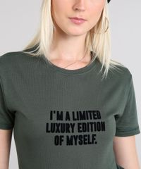Blusa-Feminina--I-m-A-Limited-----Decote-Arredondo-Canelado-Manga-Curta-Verde-Escuro-9465202-Verde_Escuro_4