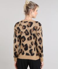 Sueter-Feminino-em-Trico-Estampado-Animal-Print-Decote-Redondo-Bege-9431369-Bege_2