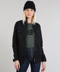 Jaqueta-de-Sarja-Feminina-Gola-Alta-com-Botoes-Preta-9361544-Preto_1