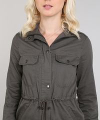 Jaqueta-de-Sarja-Feminina-Gola-Alta-com-Botoes-Verde-Militar-9361544-Verde_Militar_4