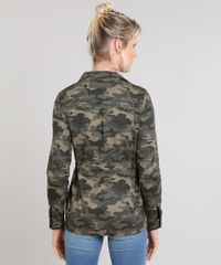 Jaqueta-de-Sarja-Feminina-Estampada-Camuflagem-Gola-Alta-com-Botoes-Verde-Militar-9361424-Verde_Militar_2