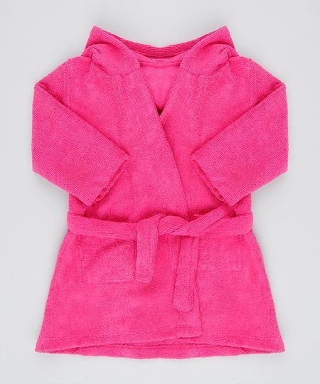 Roupao-Infantil-Atoalhado-com-Capuz-Bordado-Pink-9536122-Pink_1