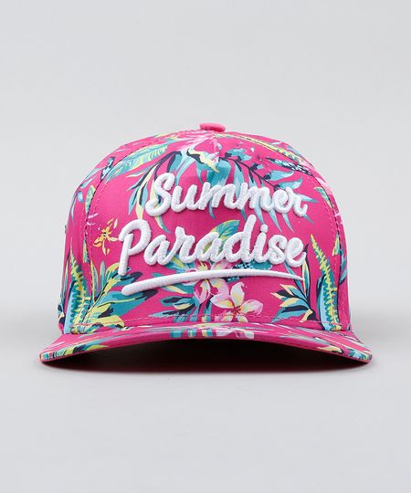 Bone-Feminino-Estampado-Tropical-Aba-Reta-Rosa-9537840-Rosa_1 Bone-Feminino-Estampado-Tropical-Aba-Reta-Rosa-9537840-Rosa_1