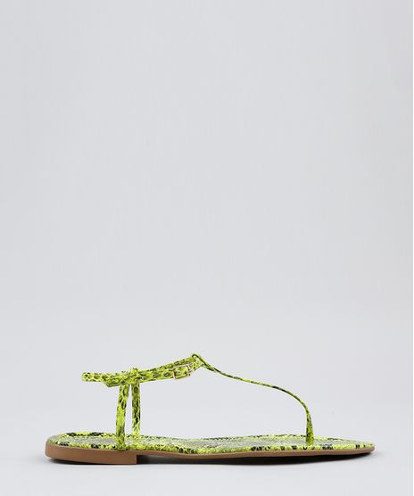 Rasteira-Feminina-com-Corrente-Animal-Print-Verde-Neon-9568624-Verde_Neon_1
