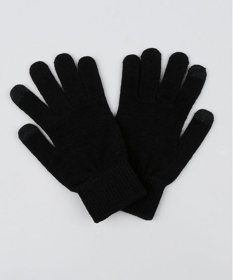 Luva-Masculina-em-Trico-Preta-9368134-Preto_1