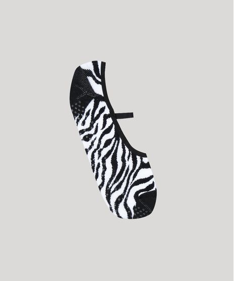 Meia-Feminina-Sapatilha-Estampada-Animal-Print-Vermelha-9542681-Vermelho_1