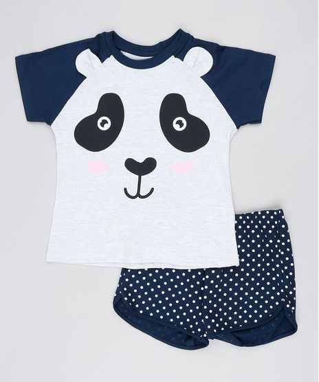 Pijama-Infantil-Raglan-Ursinho-Manga-Curta-Azul-Marinho-9527876-Azul_Marinho_1