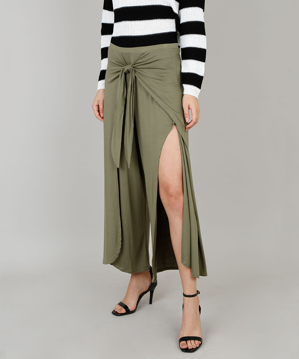 calça envelope verde