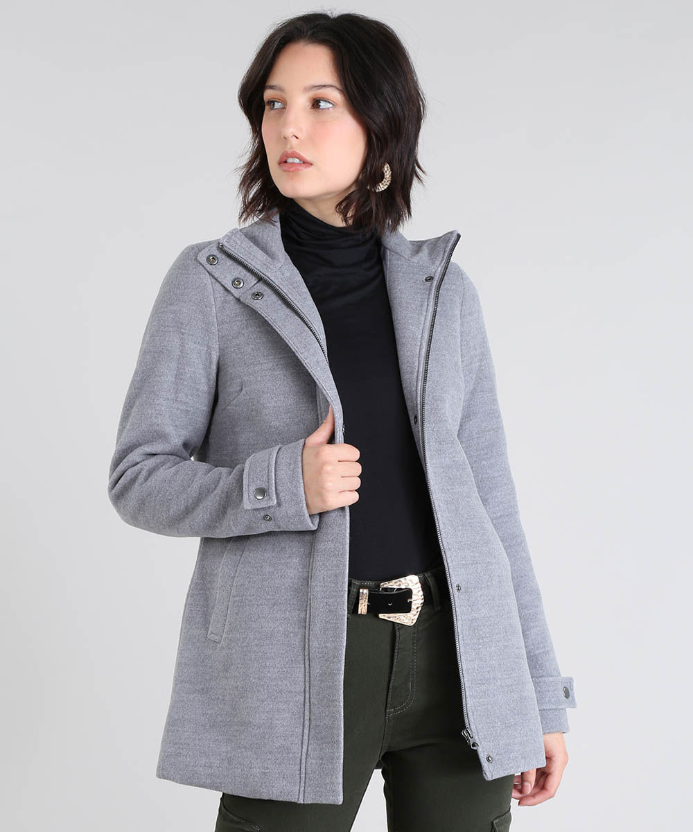 casaco cinza feminino