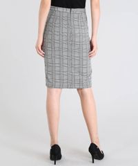 Saia-Feminina-Envelope-Com-Botoes-Frontais-Estampada-Cinza-Mescla-9443087-Cinza_Mescla_2