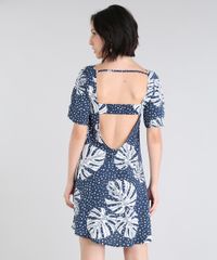 Vestido-Feminino-Estampado-Poa-com-Folhagens-Vazado-Manga-Curta-Azul-Marinho-9585061-Azul_Marinho_2