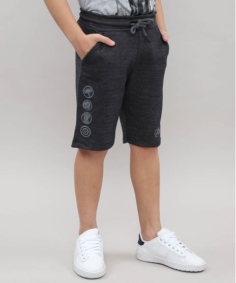 Bermuda-Infantil-em-Moletom-Os-Vingadores-Cinza-Mescla-Escuro-9518793-Cinza_Mescla_Escuro_1