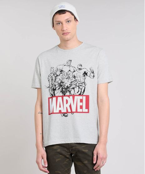 Camiseta-Masculina-Os-Vingadores-Manga-Curta-Gola-Careca-Cinza-Mescla-Claro-9559917-Cinza_Mescla_Claro_1
