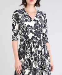 Vestido-Feminino-Estampado-Floral-Transpassado-com-Faixa-para-Amarrar-Manga-3-4-Off-White-9519524-Off_White_4