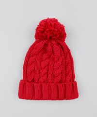 Gorro-Feminino-em-Trico-com-Pompom-Vermelho-9398745-Vermelho_2