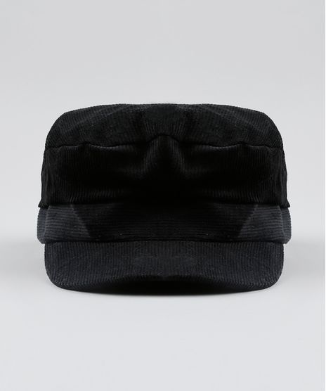 Boina-Feminina-em-Veludo-Cotele-Preta-9526744-Preto_1