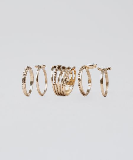 Kit-de-5-Aneis-Feminino-Texturizados-Dourado-9428299-Dourado_1
