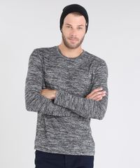 Sueter-Masculino-em-Trico-Slim-Fit-Gola-Redonda-Cinza-Mescla-Escuro-9383782-Cinza_Mescla_Escuro_1 Sueter-Masculino-em-Trico-Slim-Fit-Gola-Redonda-Cinza-Mescla-Escuro-9383782-Cinza_Mescla_Escuro_1