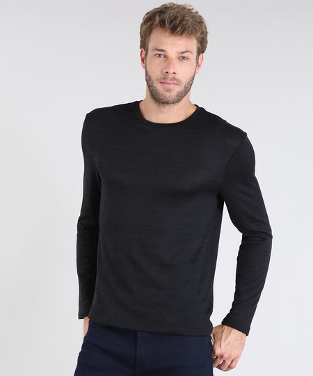 Sueter-Masculino-em-Trico-Slim-Fit-Gola-Redonda-Preto-9383782-Preto_1 Sueter-Masculino-em-Trico-Slim-Fit-Gola-Redonda-Preto-9383782-Preto_1