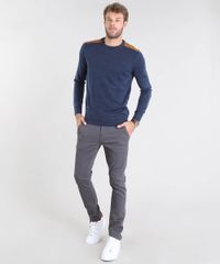 Sueter-Masculino-em-Trico-com-Suede-Azul-Marinho-8850660-Azul_Marinho_3