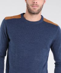 Sueter-Masculino-em-Trico-com-Suede-Azul-Marinho-8850660-Azul_Marinho_4