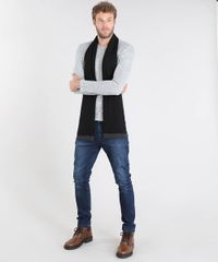 Sueter-Masculino-em-Trico-Slim-Fit-Gola-Redonda-Cinza-Mescla-Claro-9383782-Cinza_Mescla_Claro_3