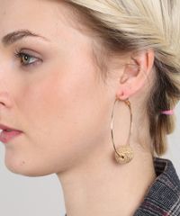 Brinco-Feminino-De-Argola-Com-Palha-Dourado-9427670-Dourado_2