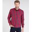 Camisa-Masculina-Comfort-Xadrez-Manga-Longa-Vermelha-9436437-Vermelho_1