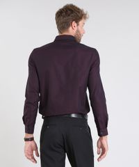 Camisa-Masculina-Comfort-Maquinetada-Manga-Longa-Vinho-9430711-Vinho_2