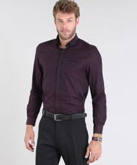 Camisa-Masculina-Comfort-Maquinetada-Manga-Longa-Vinho-9430711-Vinho_5
