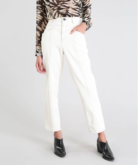Calca-de-Sarja-Feminina-Mindset-Mom-Pants-com-Recortes-Cintura-Alta-Bege-Claro-9599061-Bege_Claro_1