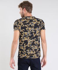 Camiseta-Masculina-Estampada-de-Arabescos-Manga-Curta-Gola-Careca-Preta-9528613-Preto_2