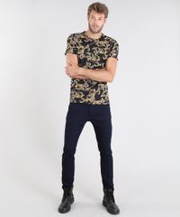 Camiseta-Masculina-Estampada-de-Arabescos-Manga-Curta-Gola-Careca-Preta-9528613-Preto_3