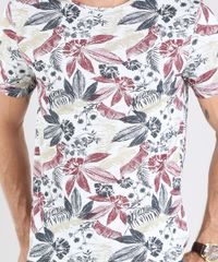 Camiseta-Masculina-Estampada-Floral-Manga-Curta-Gola-Careca-Cinza-Mescla-Claro-9529676-Cinza_Mescla_Claro_4