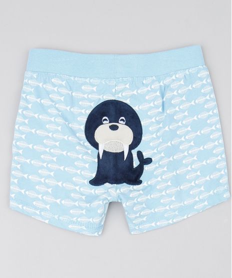 Bermuda-Infantil-Leao-Marinho-Estampada-de-Peixes-Azul-Claro-9442350-Azul_Claro_1
