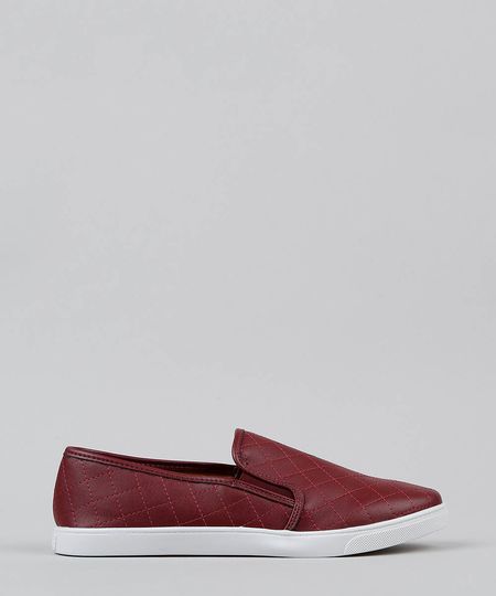 Slip-On-Feminino-Via-Uno-com-Pespontos-Matelasse-Vinho-9525415-Vinho_1
