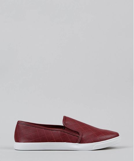 Slip-On-Feminino-Via-Uno-com-Pespontos-Matelasse-Vinho-9525415-Vinho_1