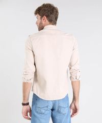 Camisa-Masculina-Comfort-com-Bolsos-e-Martingale-Manga-Longa-Bege-Claro-9519701-Bege_Claro_2