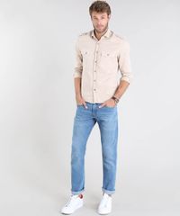Camisa-Masculina-Comfort-com-Bolsos-e-Martingale-Manga-Longa-Bege-Claro-9519701-Bege_Claro_3