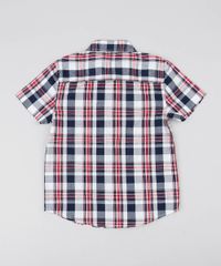 Camisa-Infantil-Estampada-Xadrez-com-Bolso-Manga-Curta-Branca-9387399-Branco_2