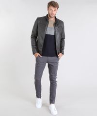 Jaqueta-Masculina-com-Bolsos-e-Fivela-Metalica-Marrom-Escuro-9351829-Marrom_Escuro_3