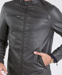 Jaqueta-Masculina-com-Bolsos-e-Fivela-Metalica-Marrom-Escuro-9351829-Marrom_Escuro_4