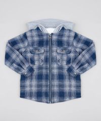 Jaqueta-Infantil-Xadrez-com-Capuz--Azul-9363452-Azul_1