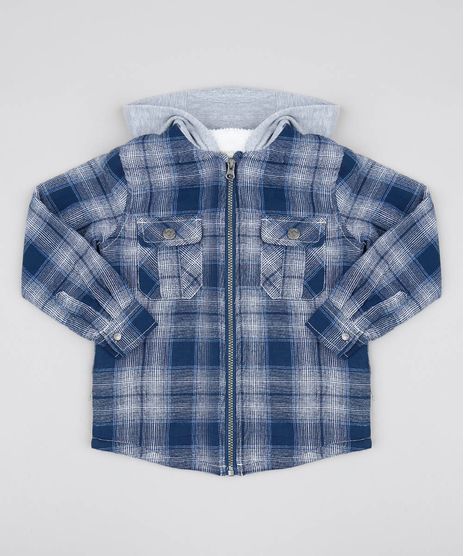 Jaqueta-Infantil-Xadrez-com-Capuz--Azul-9363452-Azul_1