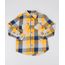 Camisa-Infantil-Estampada-Xadrez-com-Bolsos-Manga-Longa-Mostarda-9387646-Mostarda_1