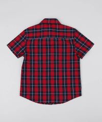 Camisa-Infantil-Estampada-Xadrez-com-Bolso-Manga-Curta-Azul-Marinho-9387445-Azul_Marinho_2